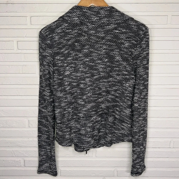 Saturday Sunday Anthropologie Black Moto Style Sweater, Women’s Size Medium - Picture 6 of 8